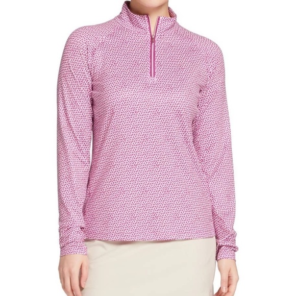 Lady Hagen Printed UV 1/4 Zip Golf Pullover - Picture 1 of 5